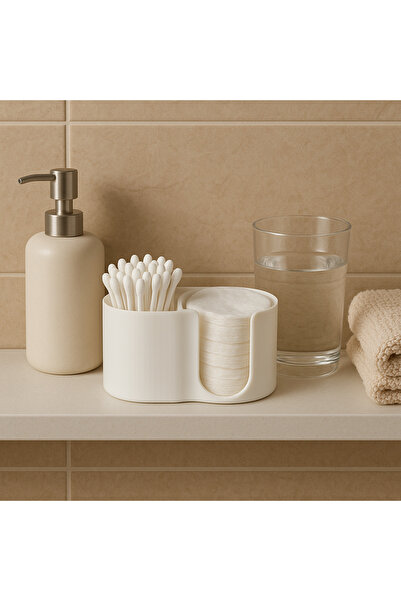 Nova lab Pea 2'si Bir Arada Kulak Pamuğu & Pamuk Organizeri Banyo Seti Pamukluk