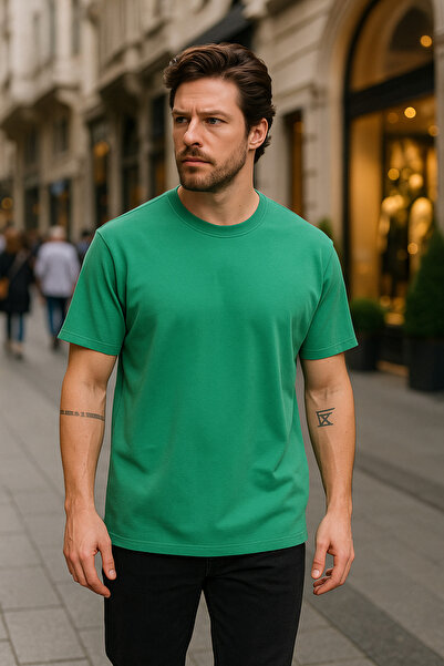 DK DAKSEL Ανδρικό μπλουζάκι από βαμβάκι Çağla Color Regular Fit