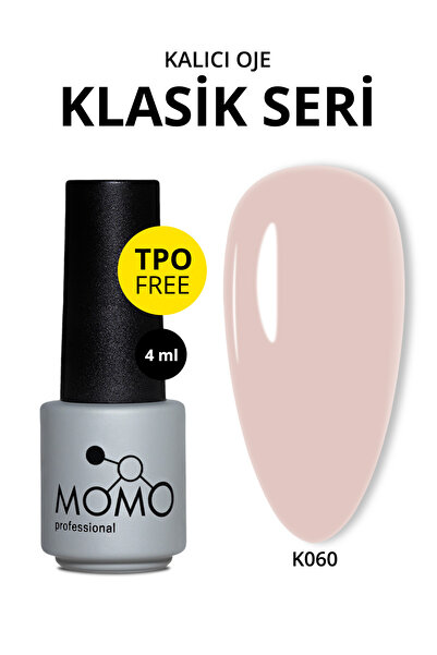 MOMO professional Kalıcı Oje K060, Açık Ten Rengi, 4 ml, TPO- FREE