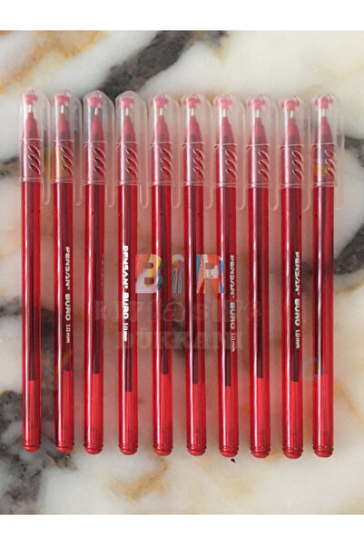 Pensan Büro Tükenmez Kalem 1.0mm Kırmızı (10 Adet)