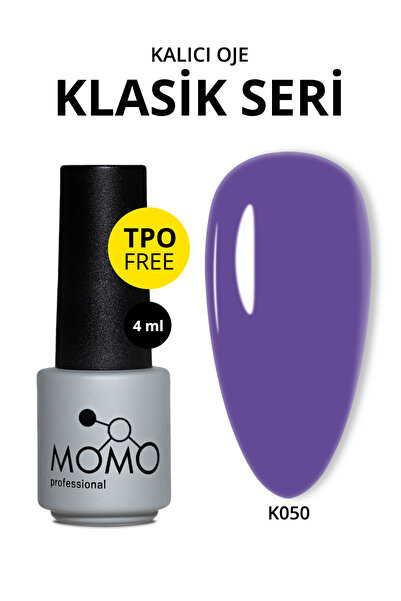MOMO professional Kalıcı Oje K050, Koyu Pastel Mor, 4 ml, TPO- FREE