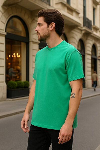 DK DAKSEL Ανδρικό μπλουζάκι από βαμβάκι Çağla Color Regular Fit