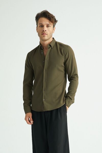 Redline Flex Slim Fit Yumuşak Kolay Ütü Nefes Alan Erkek Gömlek