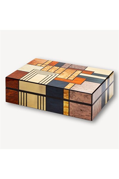Lubinski İspanyol Sedir Puro Kutusu Humidor Abstract 30s