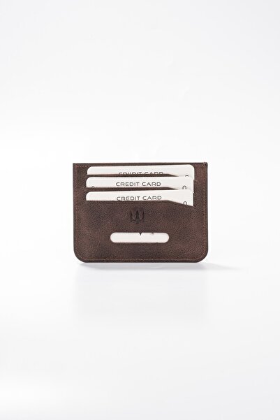 Getto Deri Velas Hakiki Deri Kartlık KAHVE