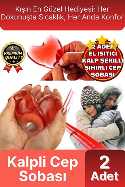 Svein Premium Sihirli Jel Isıtıcı Tekrar Kullanılır Isınmatik Sıcak Su Torbası Kalpli Cep Sobası 2'li Set