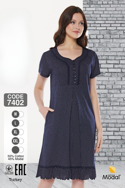 ROMEO LİFE Rochie elegantă cu model, din bumbac modal, cu nasturi, pentru fem...