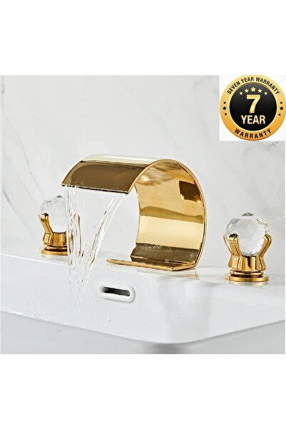 OEM Banyo Lavabo Küvet Jakuzi Bataryası Ankastre Gold Renk Yeni Taşlı Model Ş...