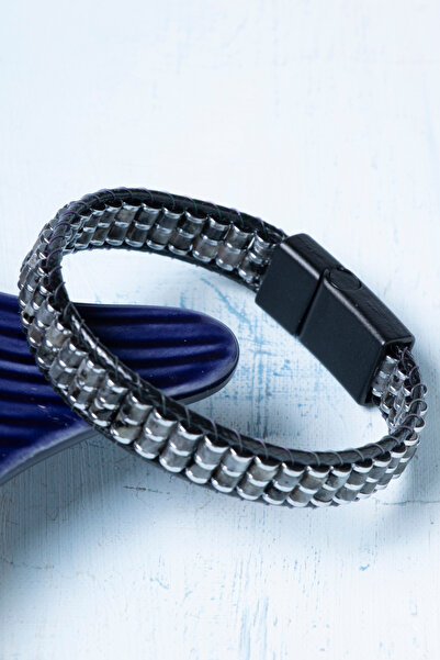 Deniz Doğal Taş Sertifikalı Spektrolit Hematit Doğal Taş Bileklik