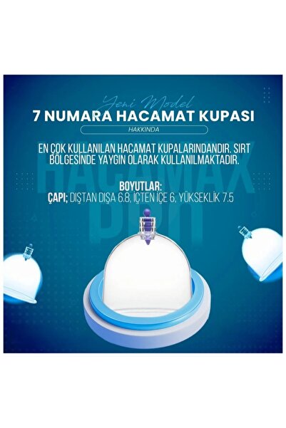 Hacamatik 20 Adet 7 Numara Hacamat Kupası - Masaj Kupası