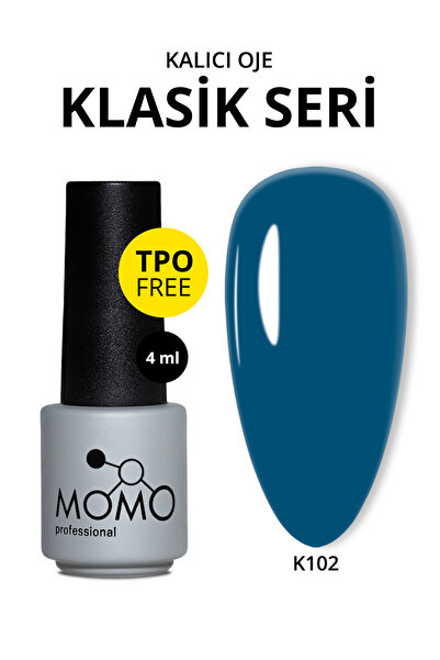 MOMO professional Kalıcı Oje K102, Petrol Mavisi, 4 ml, TPO- FREE
