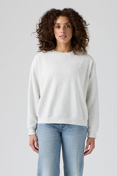 Levi's Oversize Basic Round Neck Gray Women's Sweatshirt - A5942-0006