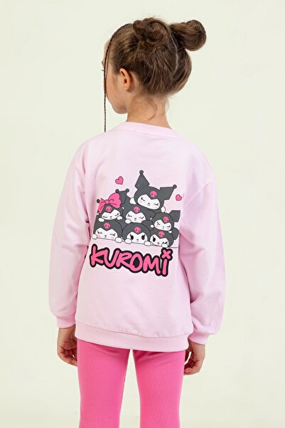 DMB BOYS & GIRLS Lányoknak szánt Kuromi mintás szett pulóverrel és bordázott, rugalmas leggings kombinációval