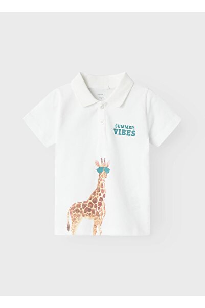 name ıt T-Shirt Polo Neck White