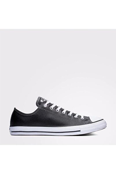 Converse Unisex Schwarze Chuck Taylor All Star Leder-Sport- und Freizeitschuhe 132174C-Schwarz