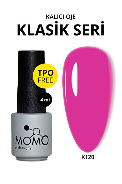 MOMO professional Kalıcı Oje K120, Fuşya, 4 ml, TPO- FREE