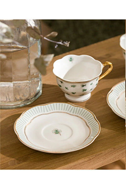 LC Waikiki Lcw Homegreen Printed Porcelain Coffee Cup Set for 2 People