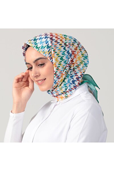 ipekistanbul Eșarfă din mătase din bumbac - model picior de găină