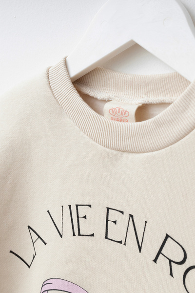 Minipodyum Set cu îmbrăcăminte pentru fete cu Colanți evazați cu imprimeu cu fundă