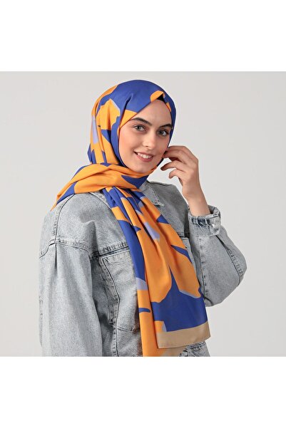 ipekistanbul Шовковий шарф з бавовни - Візерунок «Ацелія» - Помаранчевий