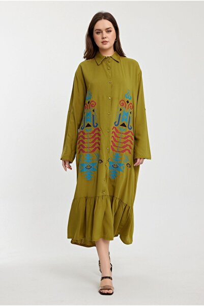 bacc Women's Long Length Woven Shirt Bcvl-24954 Large Size Comfortable Kalipad