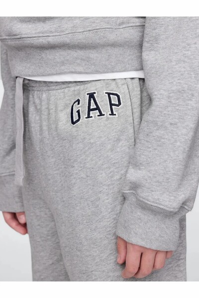GAP Erkek Çocuk Gri V-frch Ft Bas Heritage Logo Jog Eşofman Altı 743964003-Gri