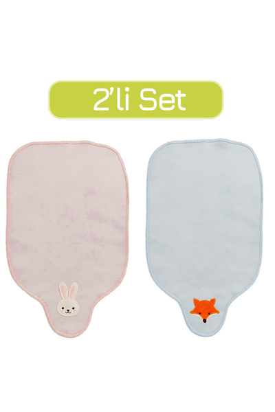 Ottoson Tilki ve Tavşan Bebek Ağız Mendili Ter Bezi Pamuk Çıtçıtlı Müslin Sırt Temizleme Penye Kız Erkek Set