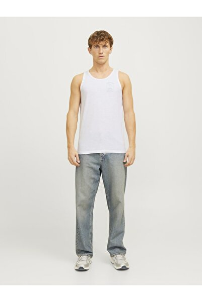 Jack & Jones Чоловічий білий Jjone Color Summer Tanktop Sl Atlet 12269423-White
