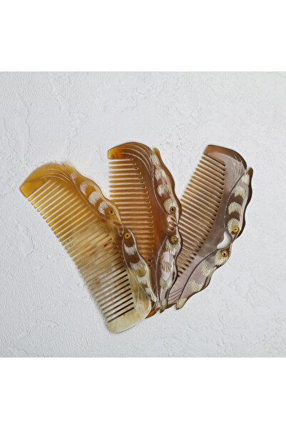 Yeşil İncir Kemik Tarak Kuş Desenli