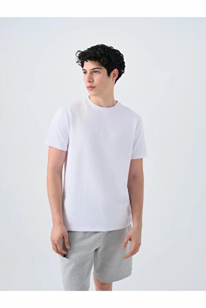 Loft Tricou alb pentru bărbați Lf 2039590 White M Tss LF2039590-White