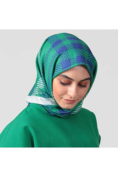 ipekistanbul Памучен копринен шал - кариран модел -