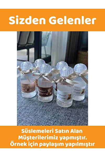 Sizeuyduk 100 Adet 50 ml Paris24 Dezenfektan Kolonya Parfüm Hediyelik Nikah Nişan Düğün Için Boş Plastik Şişe