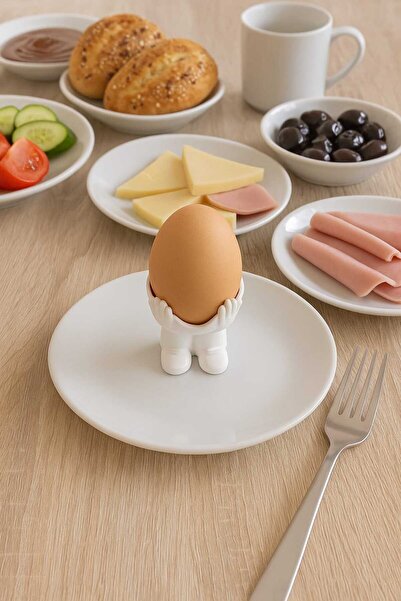 KARRA 4-Piece White Figured Concrete Egg Holder