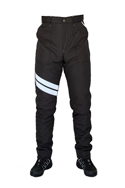 Ysf WorkWear İş Market Su Rüzgar Geçirmez Elyaf Takviyeli Siyah Soğuk Hava Motorcu Pantolonu