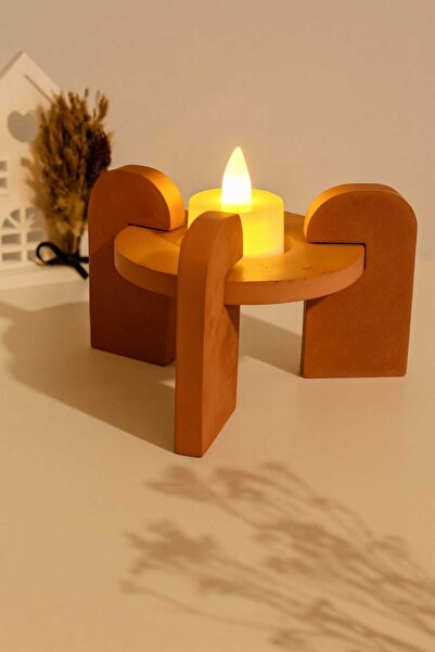 KARRA Beton Tealight Mum Sehpası