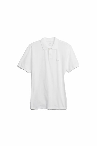 GAP Чоловіча біла футболка з логотипом F-logo Pk Polo 586306005-Біла