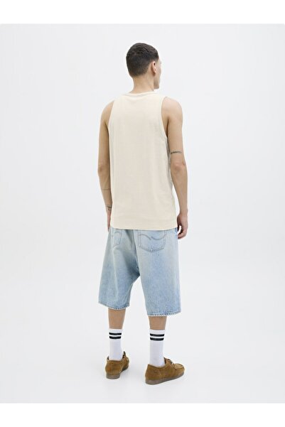 Jack & Jones Men's Beige Jjone Color Summer Tanktop Sl Singlet 12269423-Moonbeam