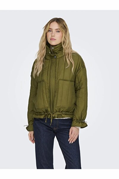 ONLY Γυναικείο πράσινο παλτό Onlmayda Quilted Jacket Otw Jacket 15347166-Nutria