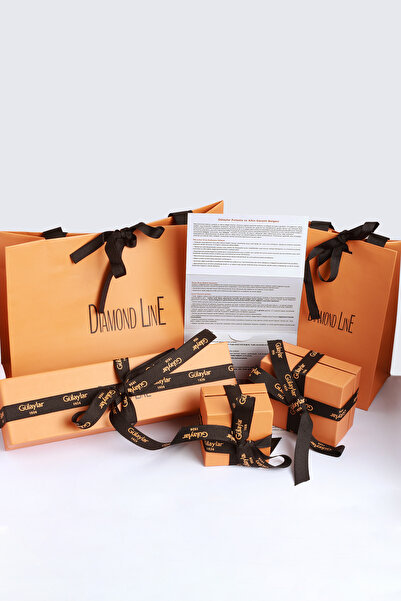 Diamond Line-Gülaylar 14 Ayar Sarı Altın Nazar Boncuklu Bileklik