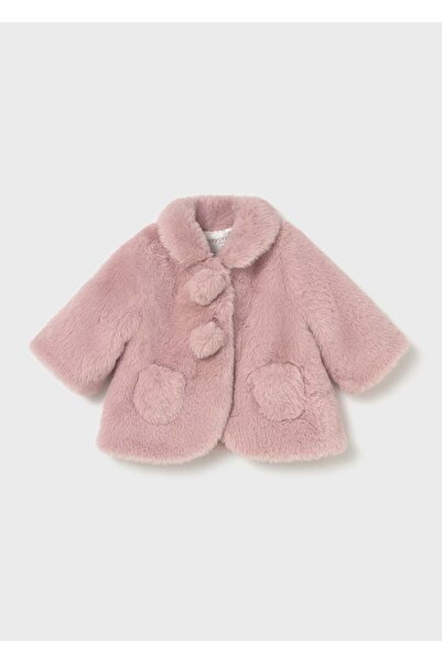 MAYORAL Baby Girl Feathered Coat Pink