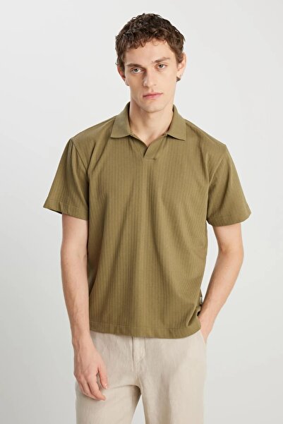 Lee Wrangler Ανδρικό μπλουζάκι W2510464 Regular Fit Polo / Khaki Standard