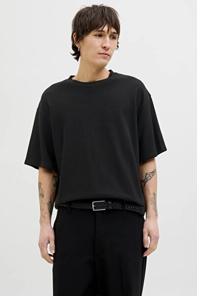 Jack & Jones Muška crna Jjloui Osmos majica s okruglim izrezom T-shirt 122707...