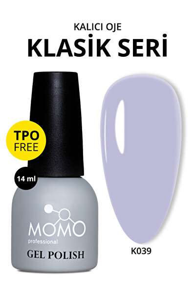 MOMO professional Kalıcı Oje K039, Soğuk Lila, 14 ml, TPO- FREE