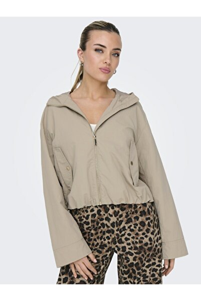 ONLY Onlbealo Hood Jacket Cc Otw Beige Women's Coat 15336162