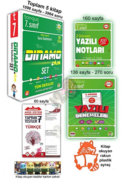 Tonguç Yayınları 7. Sınıf Dinamo Tüm Dersler Soru Bankası Seti / 2. Dönem Yaz...
