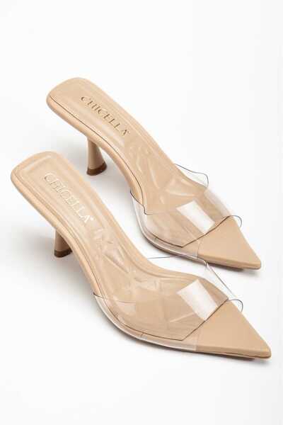 CHİCELLA SHOES Bellezza Şeffaf Sivri Burun Kadın Terlik