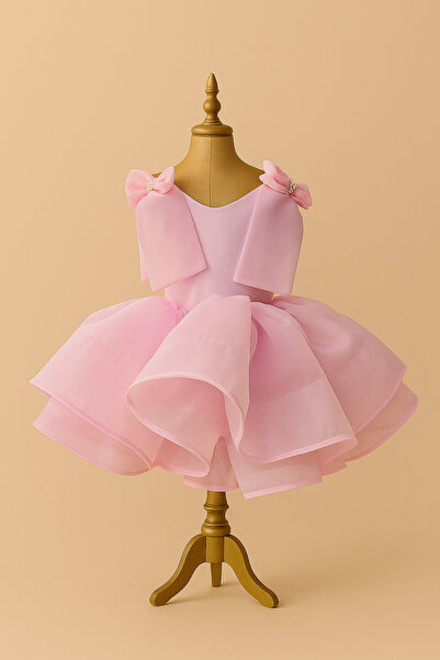 Laresse Fiyonklu Tokalı Kız Çocuk Abiye Elbise