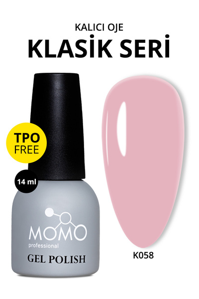 MOMO professional Kalıcı Oje K058 Yavruağzı 14 ml, TPO- FREE