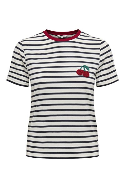 ONLY Жіноча футболка бежевого кольору - Onlheart Life, S/S, Jrs Noos, 1531895...