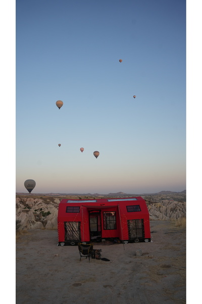 farrioutdoor 4 mevsim şişme çadır 16 m2 - 12 -14 kişi Uzay Kapsülü modeli kirmizi renk